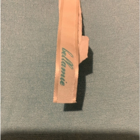 Bellamie small maxi dress cotton top with silky soft bottom EUC pink and blue - Picture 3 of 5